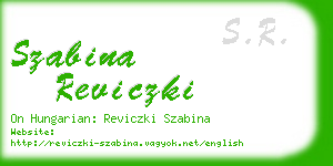 szabina reviczki business card